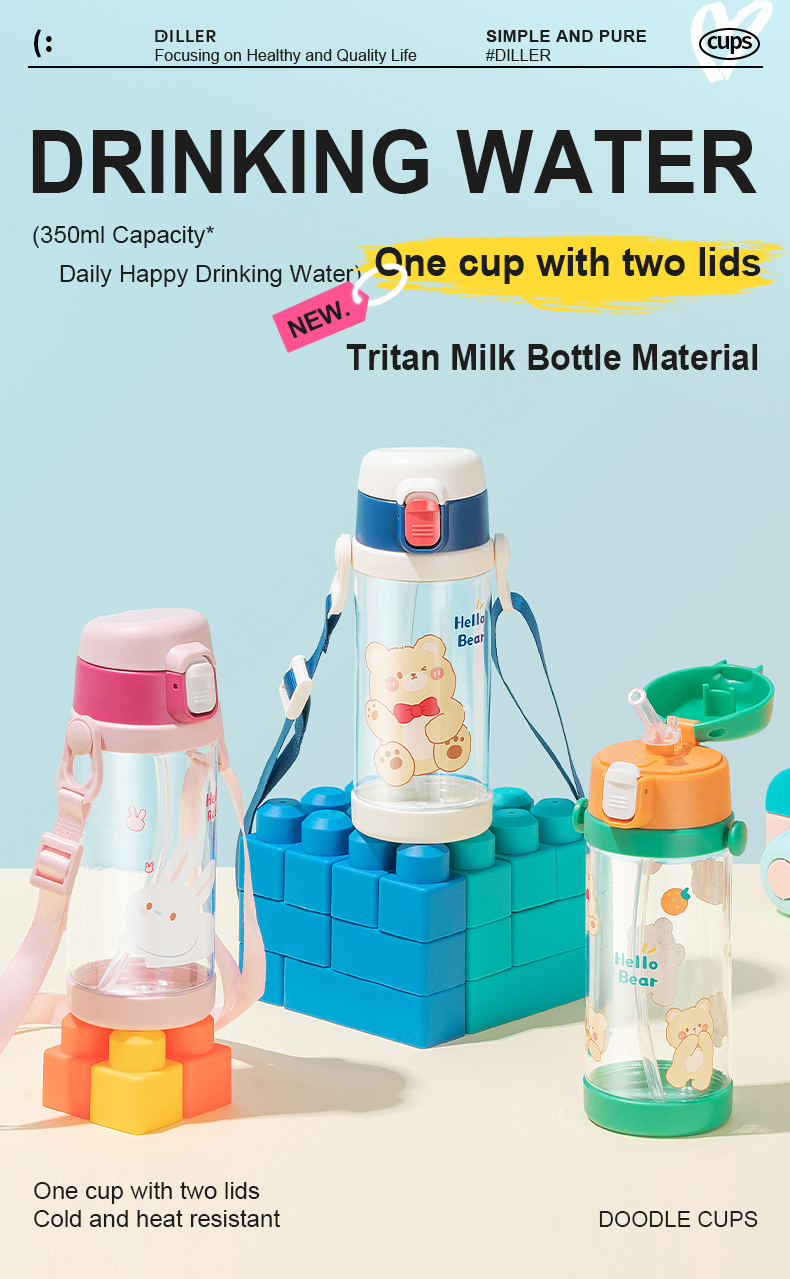 Compact Cartoon Tritan Bottle detail 1