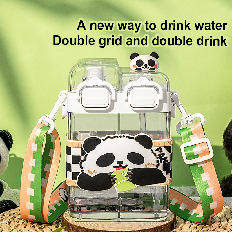 Panda Snack-compartment Bottle - Image 2 Panda Snack-compartment Bottle (D2421) product image 2