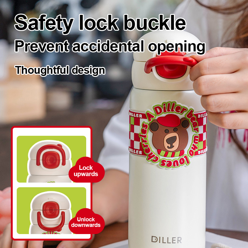 Bear Dual-drink Insulated Bottle - Image 2 Bear Dual-drink Insulated Bottle (D9238) product image 2