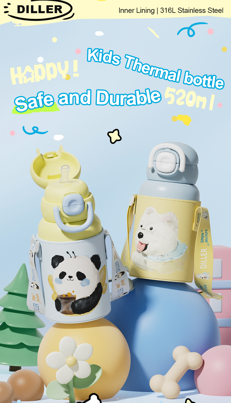 Panda Strap Insulated Bottle Panda Strap Insulated Bottle detail 1