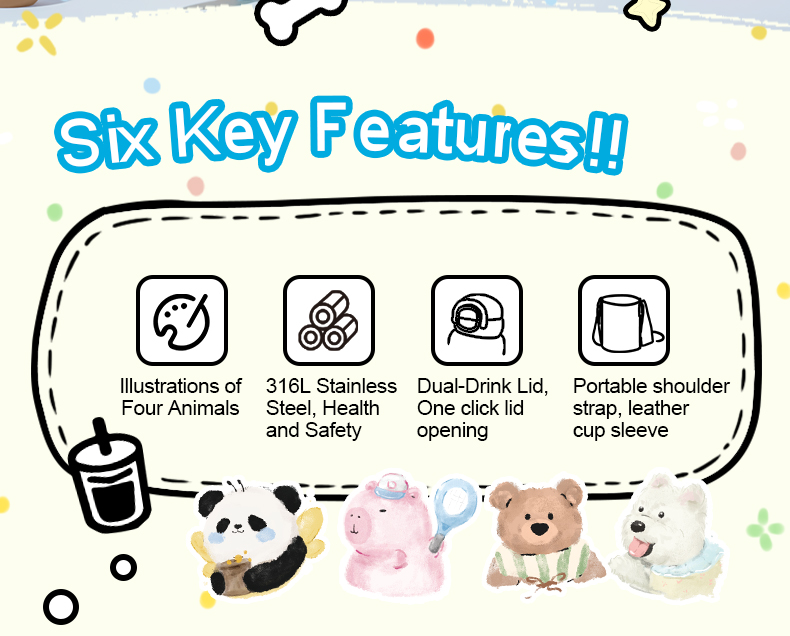 Panda Strap Insulated Bottle Panda Strap Insulated Bottle detail 2