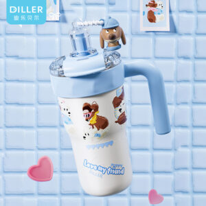 D9336 Large Straw Insulated Bottle (D9336) product image 1