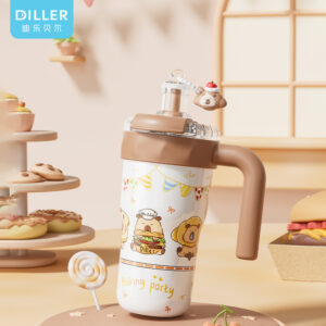 D9356 Large Straw Insulated Bottle (D9356) product image 1