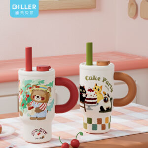 D9366 Character Handle Straw Insulated Tumbler (D9366) product image 1